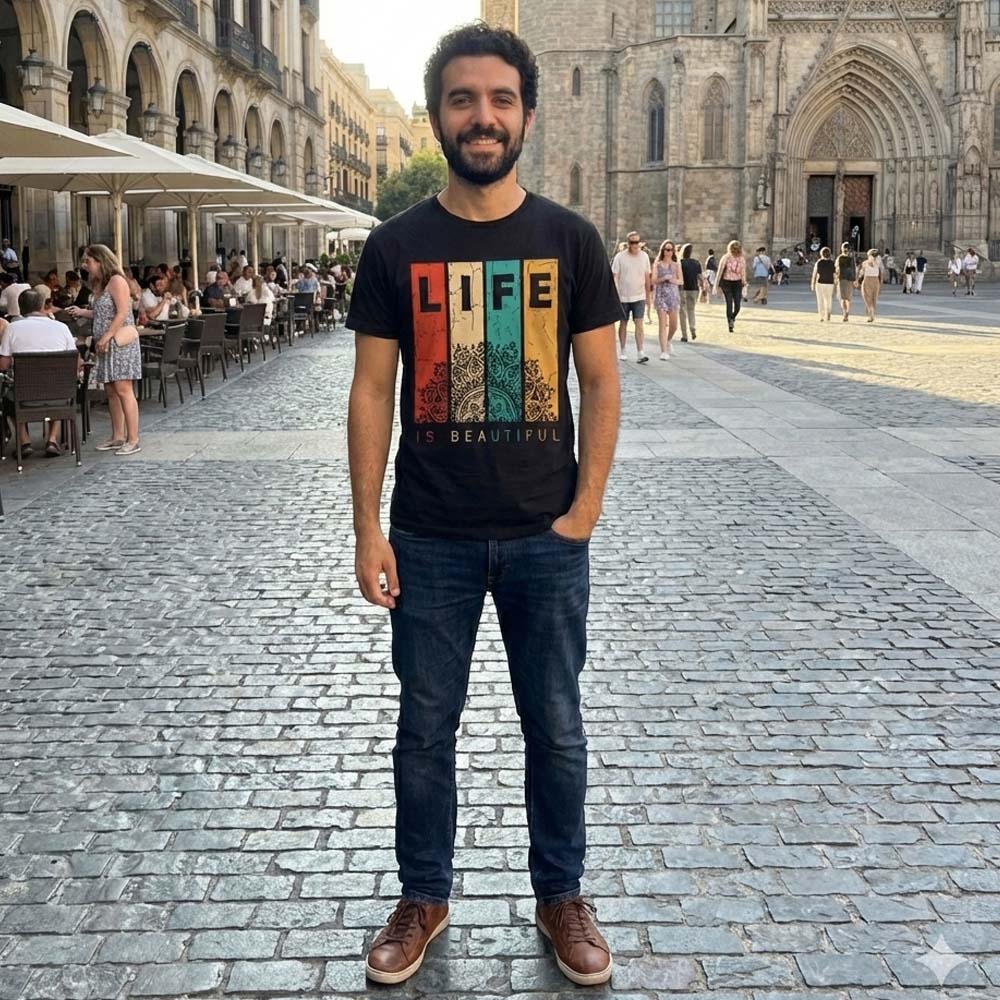 sarcasteecity-men's-black-life-graphic-printed-tshirt